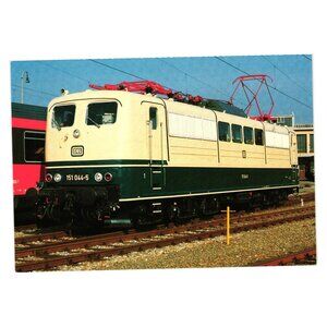 Vintage German Electric Freight Locomotive Postcard DB 151 044 5 Reiju Photo 198